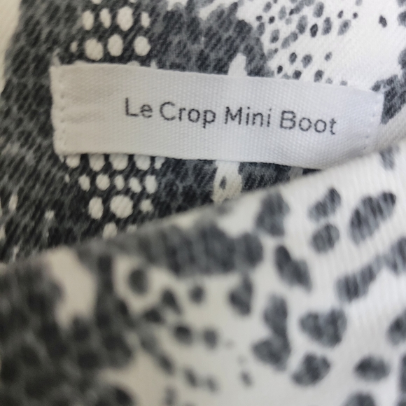 Frame Denim Womens Python Print Mid-Rise Cropped Jeans - Picture 6 of 10